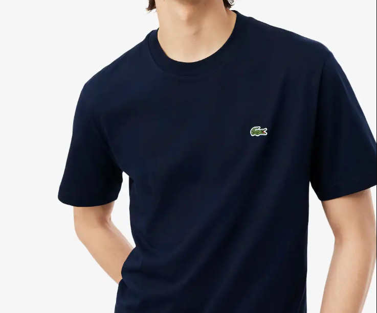 Men's Cotton T-Shirt, Lacoste, Navy Blue